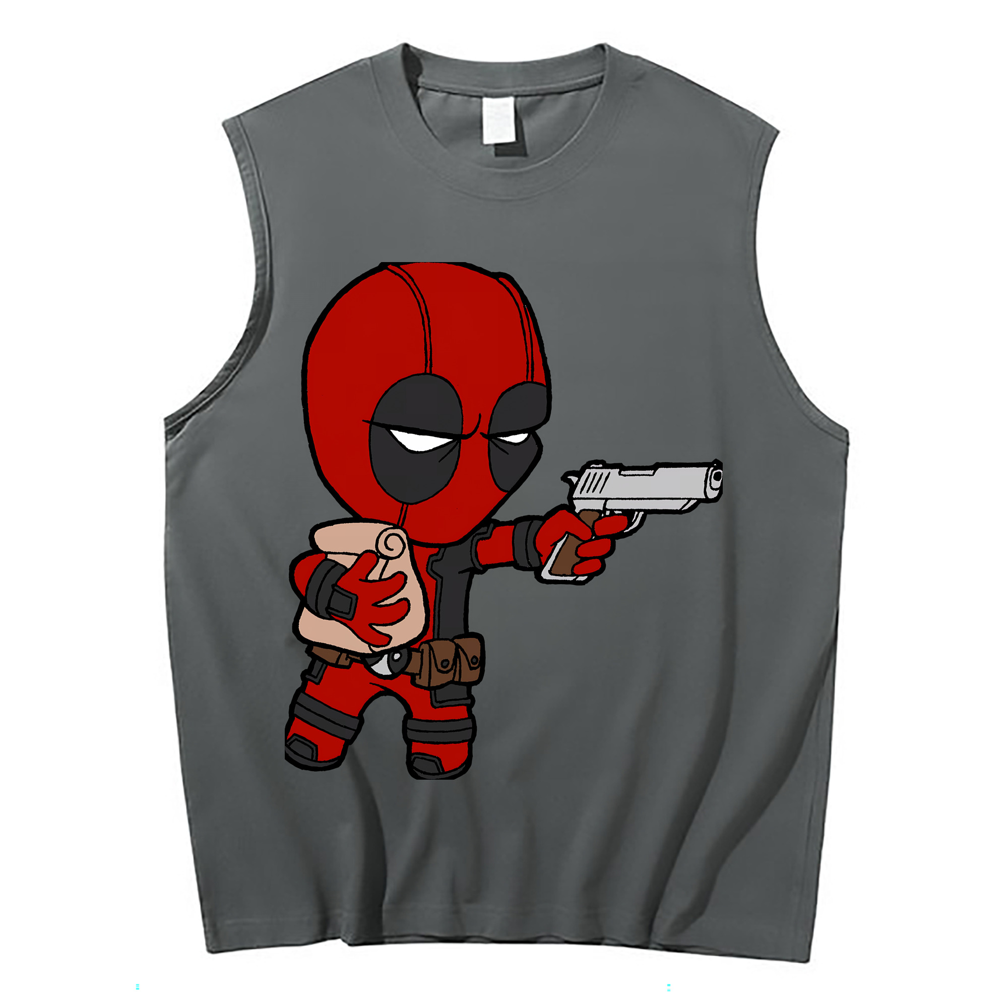 （画像用） Deadpool デッドプール コットン100％タンクトップ（フロントプリント）